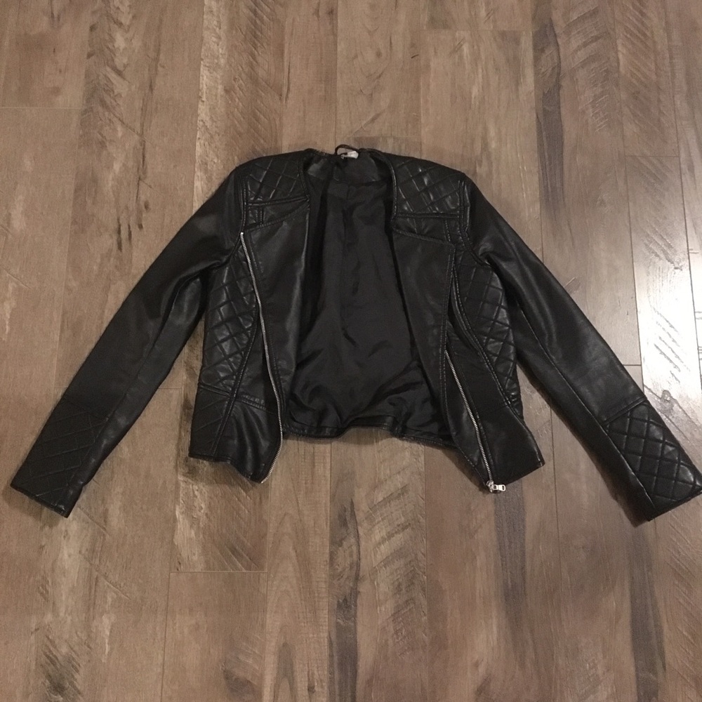 H&M Divided Black Faux Leather Jacket